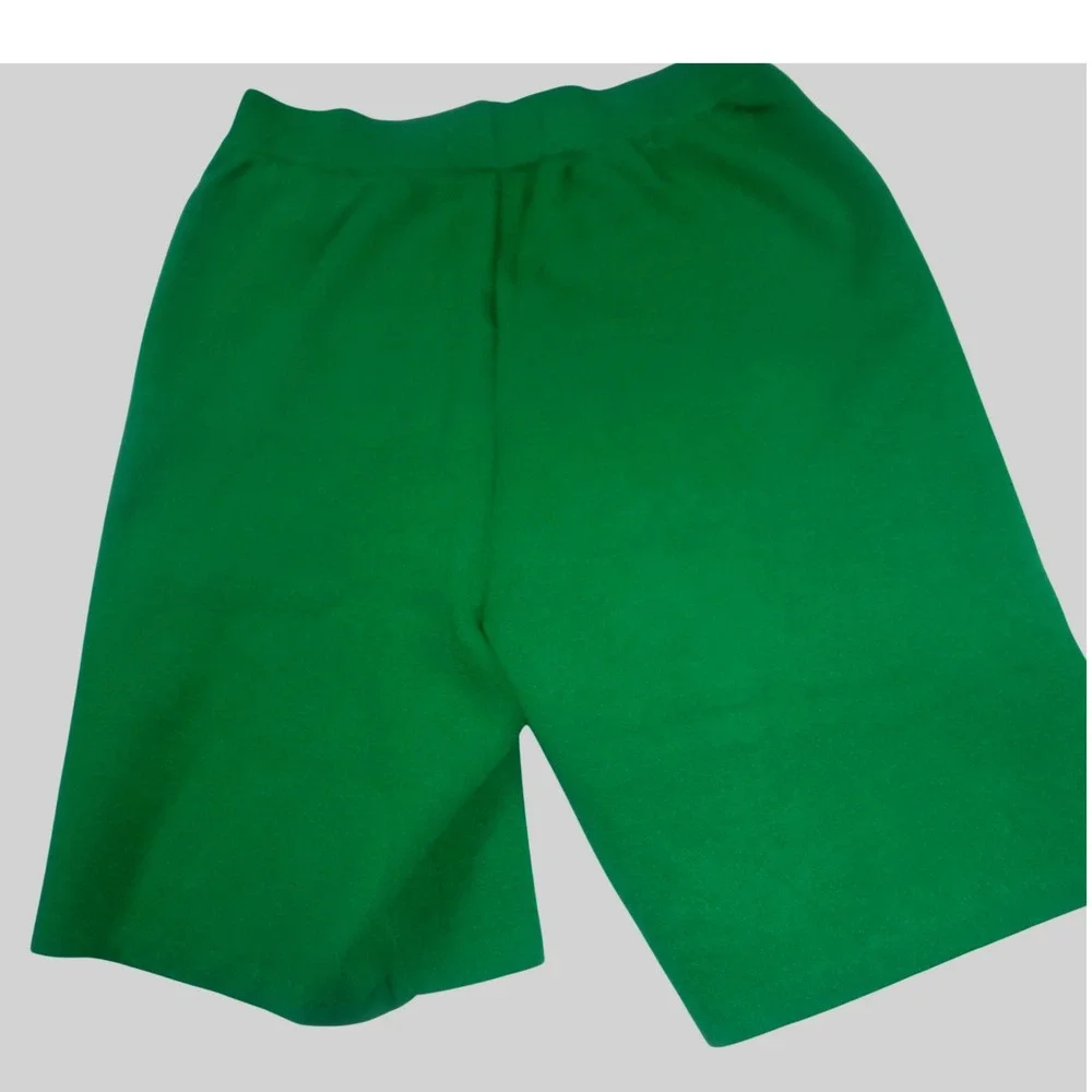 Zara Green Knit Shorts Drawstring Elastic Waist Wide Leg Juniors Size 13-14  NEW